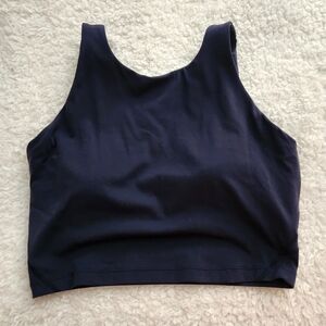CRZ Yoga High Neck Sports Bra, Navy, size L